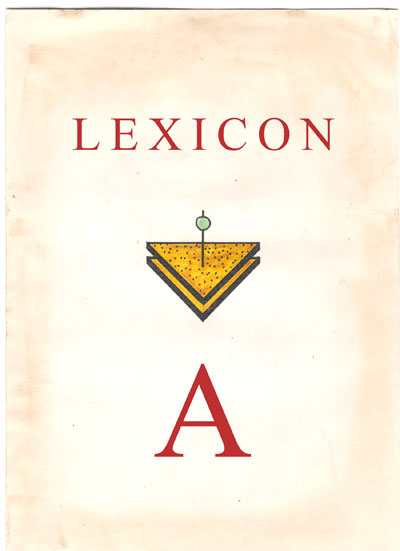 Copertina Lexicon lettera A