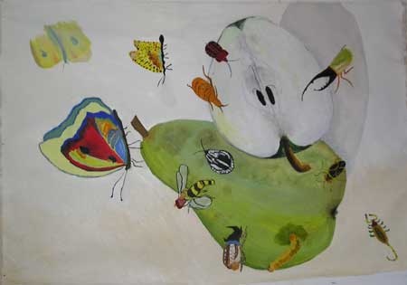 quadro mele natura insetti