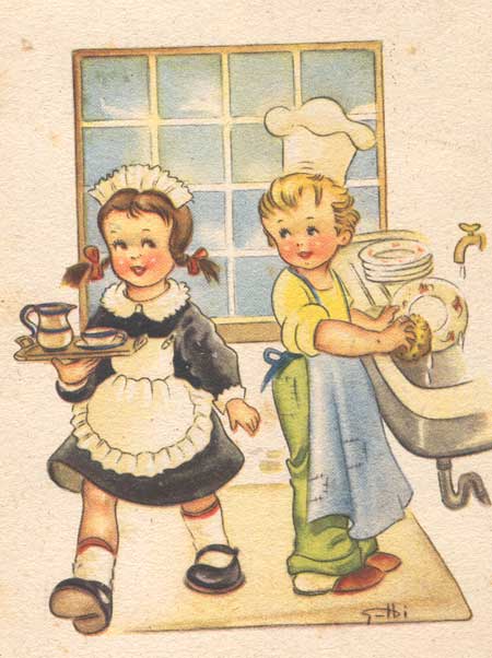 bambini in cucina