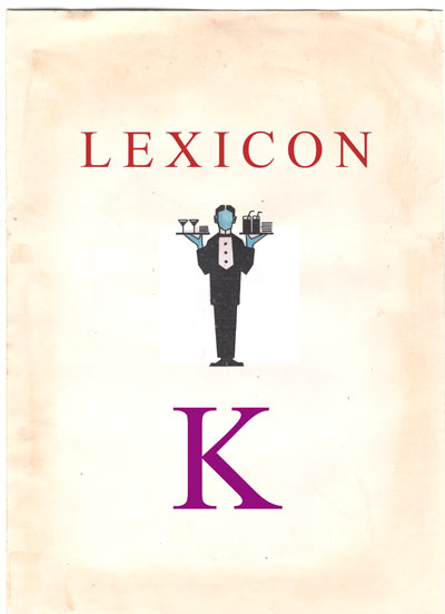Copertina Lexicon lettera K